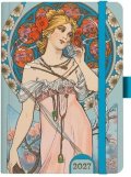 : Týdenní diář A5 Alfons Mucha 2027 Modrý