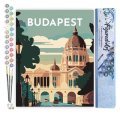 : Malování podle čísel - Vintage Budapešť bez rámu 40x50cm