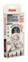 : Sada popisovačů pro MANGA Pentel Action&Shonen Style