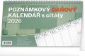 neuveden: Kalendář 2026 stolní: Poznámkový daňový s citáty, 25 x 14,5 cm