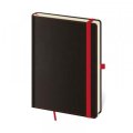 neuveden: Zápisník Black Red tečkovaný L