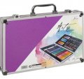 neuveden: Sada pro malíře Nassau v kovovém kufříku - fialová 79 ks