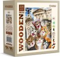 neuveden: Dřevěné puzzle Koťata v Londýně 200 dílků
