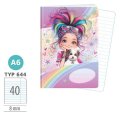 : Školní sešit A6, 40 listů, typ 644 Rainbow Ella