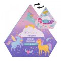 neuveden: Adventní kalendář MAGICAL UNICORN  MERMAID v krabičce ve tvaru diamantu (ob