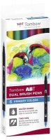 neuveden: Tombow ABT Dual Pen Brush Sada oboustranných štětcových fixů - Primary colo