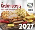: Kalendář 2027 České recepty, malý stolní, týdenní, 13 x 15 cm