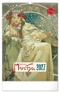-: Kalendář 2027 nástěnný: Alfons Mucha, 33 x 46 cm