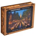 neuveden: Unidragon dřevěné puzzle - Večerní Amsterodam velikost L