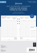 : Kalendářní náplň do diáře FILOFAX 2027, A5, týdenní, linky, CZ/SK