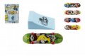 neuveden: Skateboard prstový s rampou plast - mix barev na kartě