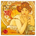 -: Kalendář 2027 poznámkový: Alfons Mucha 2027, 20 x 20 cm