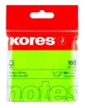 : Kores Samolepicí bločky 75x75 mm - zelené