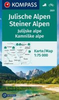 : Julské Alpy/Julijske alpe, Steiner Alps/Kamniške alpe 1:75 000 / turistická