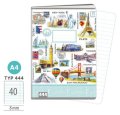 : Školní sešit A4, 40 listů, typ 444 Travel Time