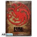 neuveden: Game of Thrones Plechová cedule: Targaryen 38 x 28 cm