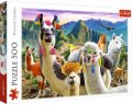 neuveden: Trefl Puzzle Lamy v horách / 500 dílků