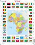 neuveden: Puzzle MAXI - Mapa Afriky + vlajky/70 dílků