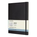 neuveden: Moleskine Měsíční diář 2022 černý XL, měkký