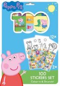 neuveden: Peppa - 100 samolepek s omalovánkovými listy