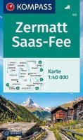 neuveden: Zermatt, Saas-Fee 1:40 000 / turistická mapa KOMPASS 117