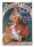 neuveden: Cedule Alfons Mucha – Chocolat Ideal, 15 x 21 cm
