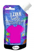 neuveden: Textilní barva IZINK Textile - fuchsia, 80 ml
