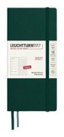 -: Týdenní plánovač & Zápisník Forest Green, tečkovaný Wallet B6+ x A6 2027, a