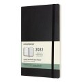 neuveden: Moleskine Plánovací zápisník 2022 černý L, měkký