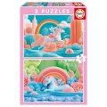 neuveden: Puzzle Magičtí jednorožci 2x48 dílků