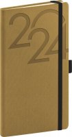 neuveden: Diář 2024: Ajax - zlatý, kapesní, 9 × 15,5 cm
