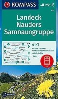 neuveden: Landeck, Nauders, Samnaun Group 1:50 000 / turistická mapa KOMPASS 42