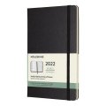 neuveden: Moleskine Plánovací zápisník 2022 černý S, tvrdý