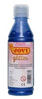 neuveden: JOVI temperová barva glittrová 250 ml v lahvi modrá