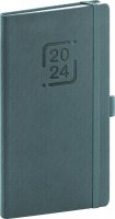 neuveden: Diář 2024: Catanella - modrošedý, kapesní, 9 × 15,5 cm