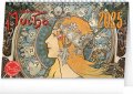 neuveden: Kalendář 2025 stolní: Alfons Mucha, 23,1 × 14,5 cm