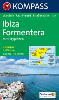 neuveden: Ibiza, Formentera mit Cityplänen 1:50 000 / turistická mapa KOMPASS 239