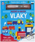 neuveden: Malování vodou Vlaky