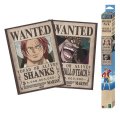 -: One Piece Set plakátů Wanted Shanks  Blackbeard 52 x 38 cm (2 ks)
