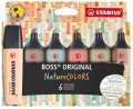 neuveden: Zvýrazňovač STABILO BOSS ORIGINAL NatureCOLORS - sada 6 ks
