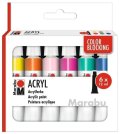 neuveden: Marabu Sada akrylových barev Color Blocking 6 x 12 ml