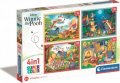 neuveden: Puzzle Medvídek Pú 4v1 (12+16+20+24 dílků)