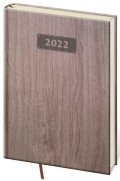 neuveden: Diář 2022 Wood - Tmavě hnědý, týdenní, A5