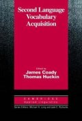 Coady James: Second Language Vocabulary Acquisition