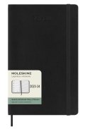 neuveden: Moleskine Zápisník plánovací 18 měsíční 2023-24 měkký černý L
