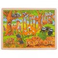 neuveden: Goki Puzzle Zvířecí mláďátka v lese 48 dílků - dřevěné