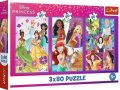 neuveden: Puzzle Přátelství princezen 3x80 dílků