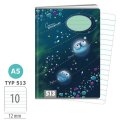 : Školní sešit A5, 10 listů, typ 513 Cosmic adventure