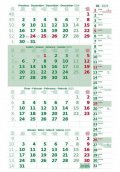 neuveden: Kalendář nástěnný 2025 - Čtyřměsíční zelený s poznámkami