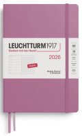 neuveden: Weekly Planner & Notebook 2026 Medium (A5) Dusty Rose - tečkovaný